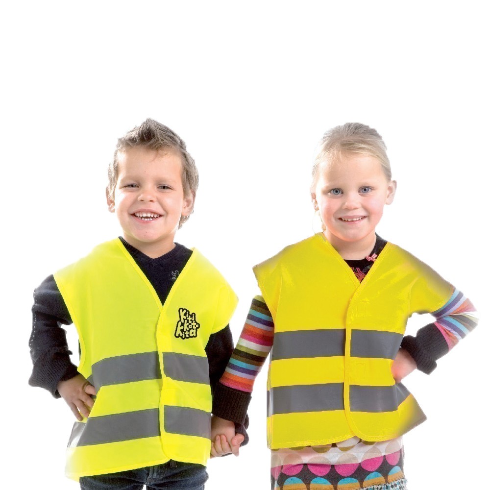 Kinder Warnweste/Warnschutzweste, gelb, Gr. S, 7-12 Jahre : : Auto  & Motorrad